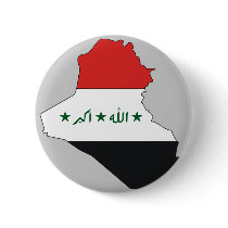 Iraq flag map pinback buttons