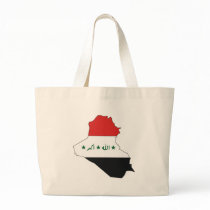 Iraq Flag Map full size Bags
