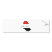 Iraq Flag Map full size Bumper Sticker