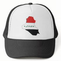 Iraq Flag Map full size Mesh Hat