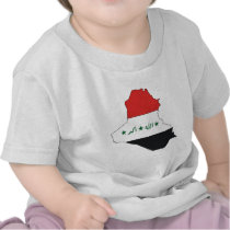 Iraq Flag Map full size Shirts