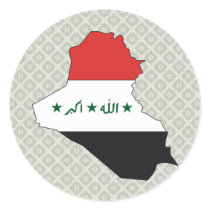 Iraq Flag Map full size Stickers