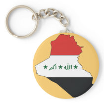 Iraq flag map key chain