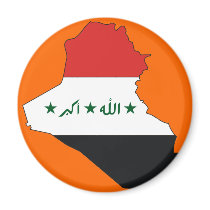 Iraq flag map fridge magnets