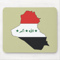 Iraq flag map mouse mat