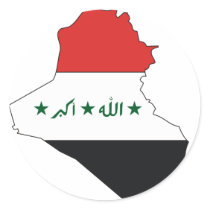 Iraq flag map sticker