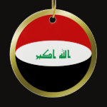 Iraq Fisheye Flag Ornament
