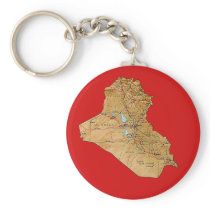 Iraq Map Keychain