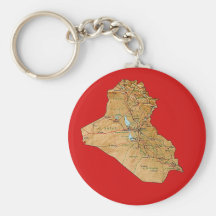 Iraq Map Keychain