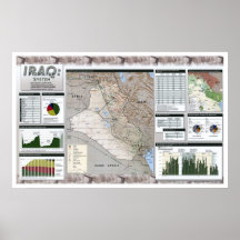 Iraq Oil Facts Map - 2002 Posters