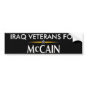 Iraq Veterans for McCain bumper sticker bumper stickers