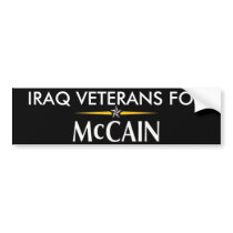 Iraq Veterans for McCain bumper sticker bumper stickers