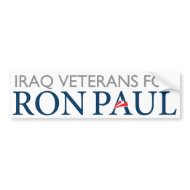 Iraq Veterans For Ron Paul Bumper Sticker bumpersticker