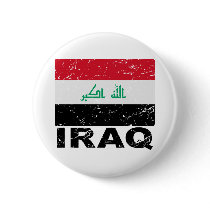 Iraq Vintage Flag Pinback Buttons