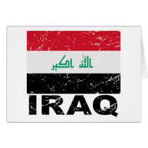 Iraq Vintage Flag Card