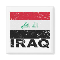 Iraq Vintage Flag Refrigerator Magnet