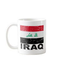 Iraq Vintage Flag Coffee Mugs