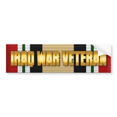 IRAQ WAR VETERAN BUMPER STICKERS by JMGNole