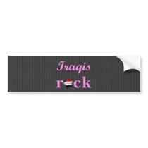 Iraqis Rock - Cute Pink Bumper Stickers