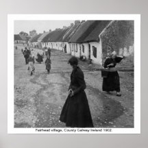Ireland 1902, Fairhead Village, County Galway Print
