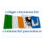 Ireland and Connacht Province Flags Postcard