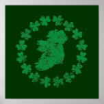 Ireland and Shamrocks Posters