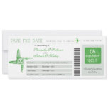 Ireland Boarding Pass Wedding Save the Date Invitations