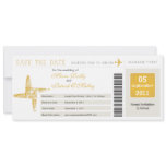 Ireland Boarding Pass Wedding Save the Date Custom Announcement