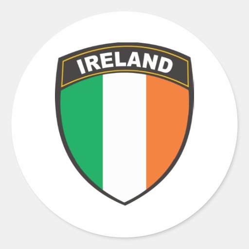 Ireland Classic Round Sticker Zazzle