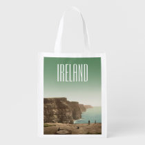 Ireland Cliffs of Moher 1890s Vintage Grocery Bags at Zazzle