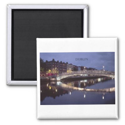 Ireland Dublin Bridge night (St.K) Magnets