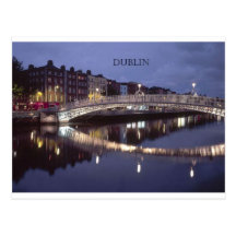 Ireland Dublin Bridge night (St.K) Postcard