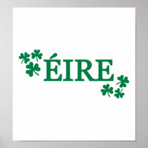 Ireland Eire shamrocks Print