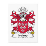 Ireland Family Crest postcards