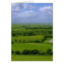 Ireland Fields Sky Clouds Greeting Card