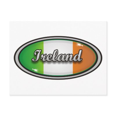 Ireland flag 1 post cards by BuellStar