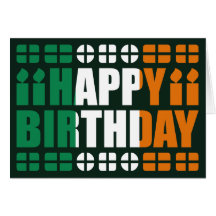 Ireland Flag Birthday Card