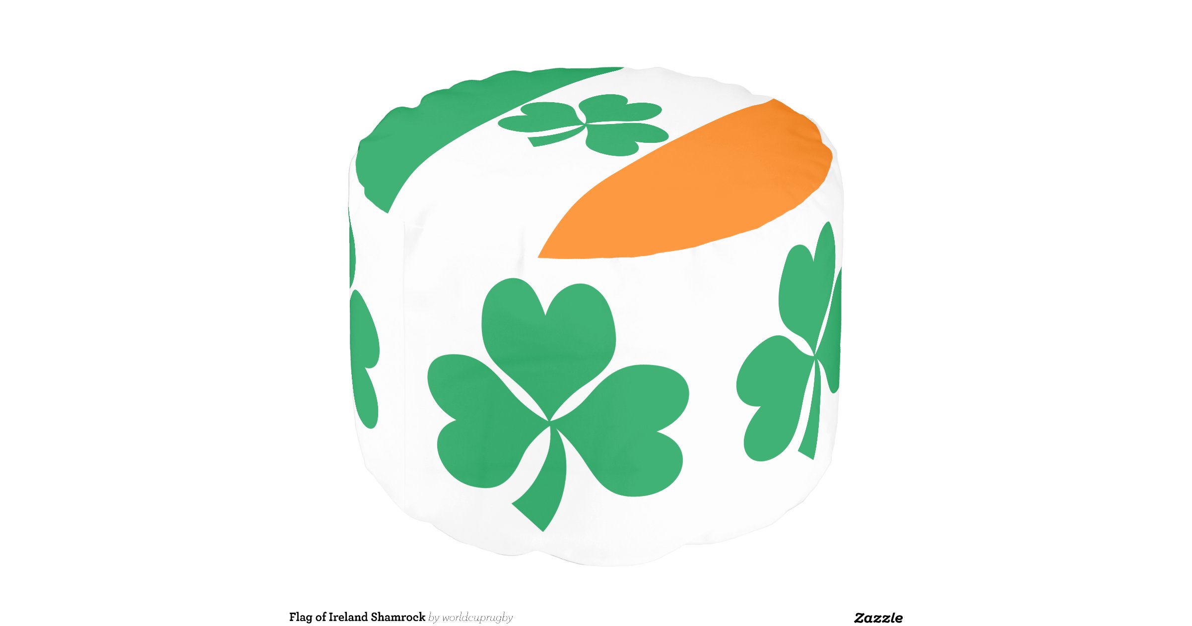 Ireland flag for Irish fans Round Pouf | Zazzle