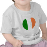 Ireland Flag Heart T Shirts
