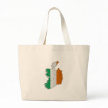 Ireland Flag Map Canvas Bag