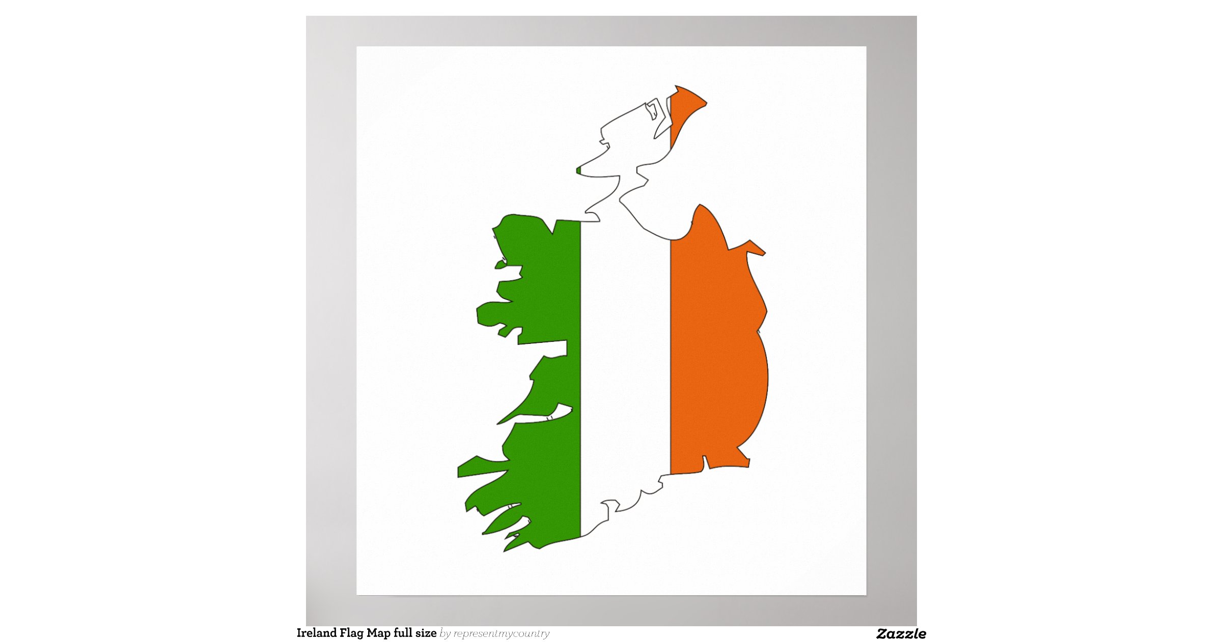 ireland_flag_map_full_size_poster ...