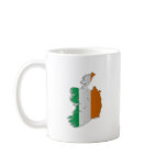 Ireland Flag Map Coffee Mugs