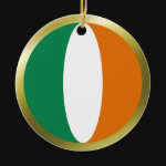 Ireland Fisheye Flag Ornament