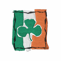ireland flag shamrock small embroidered shirts