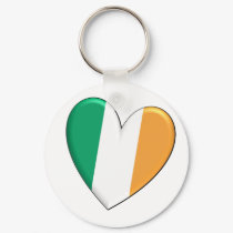 Ireland Heart Flag keychains