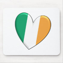Ireland Heart Flag mousepads by WearFlags Ireland Heart Flag mousepads