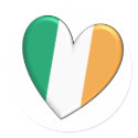Ireland Heart Flag stickers by WearFlags Ireland Heart Flag stickers