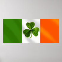Ireland Irish Clover Eire flag Gear posters