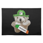 Ireland, Irish Leprechaun Teddy Bear, Black Place Mats