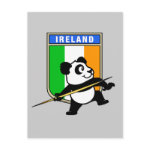 This is a cute design for javelin throwers and athletics fans from Ireland. Panda is getting ready to throw the javelin! This cute javelin panda shirt makes a great gift for javelin throwers or track and field fanatics!